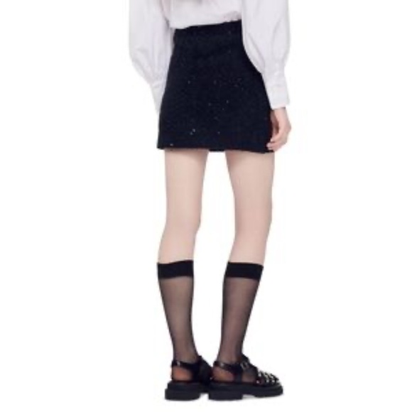 Malmaison Sequined Tweed Skirt - Picture 2 of 4